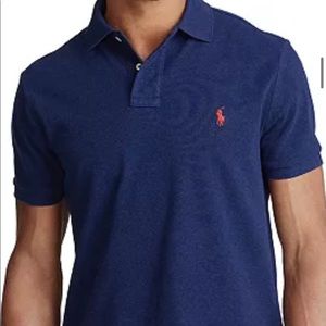 Men's Classic-Fit Polo- size large, blue